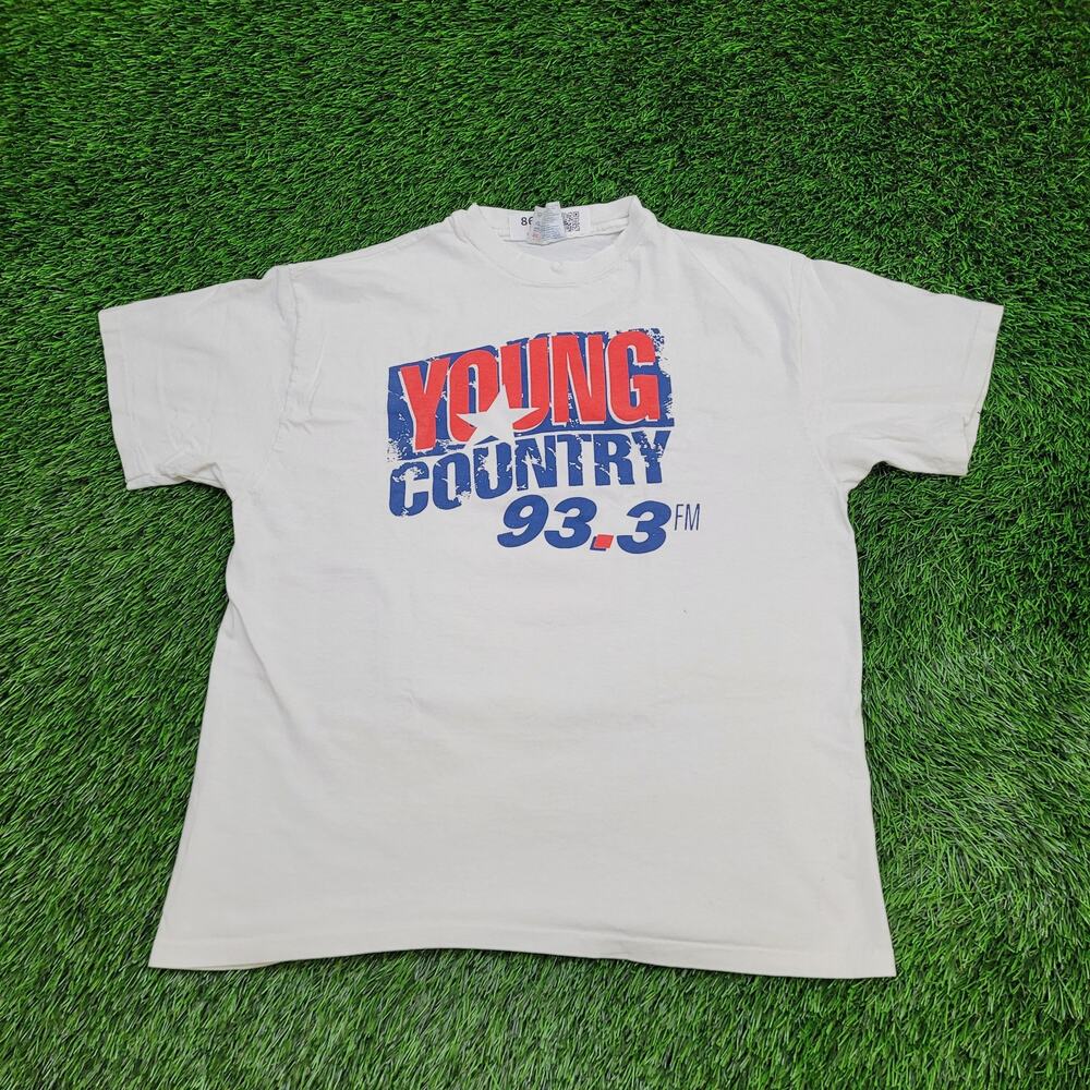 Vintage 90s San Francisco 93.3FM KYCY Radio Shirt Womens L 20x25 Young-Country